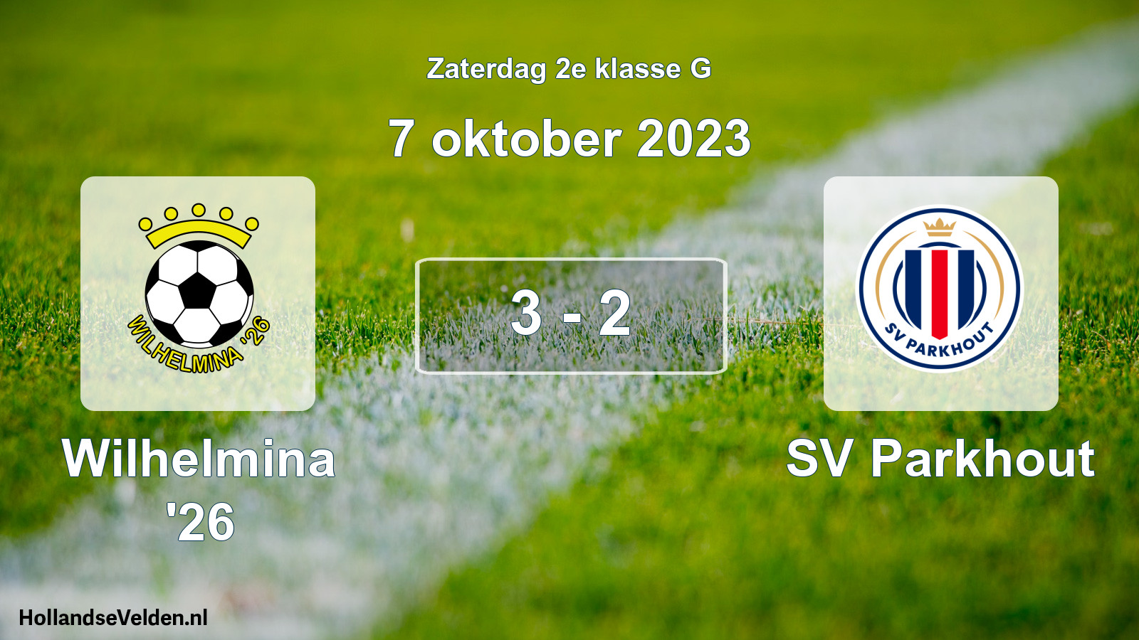 Total number of matches played: Wilhelmina '26 - SV Parkhout 3 - 2 (7 October 2023)