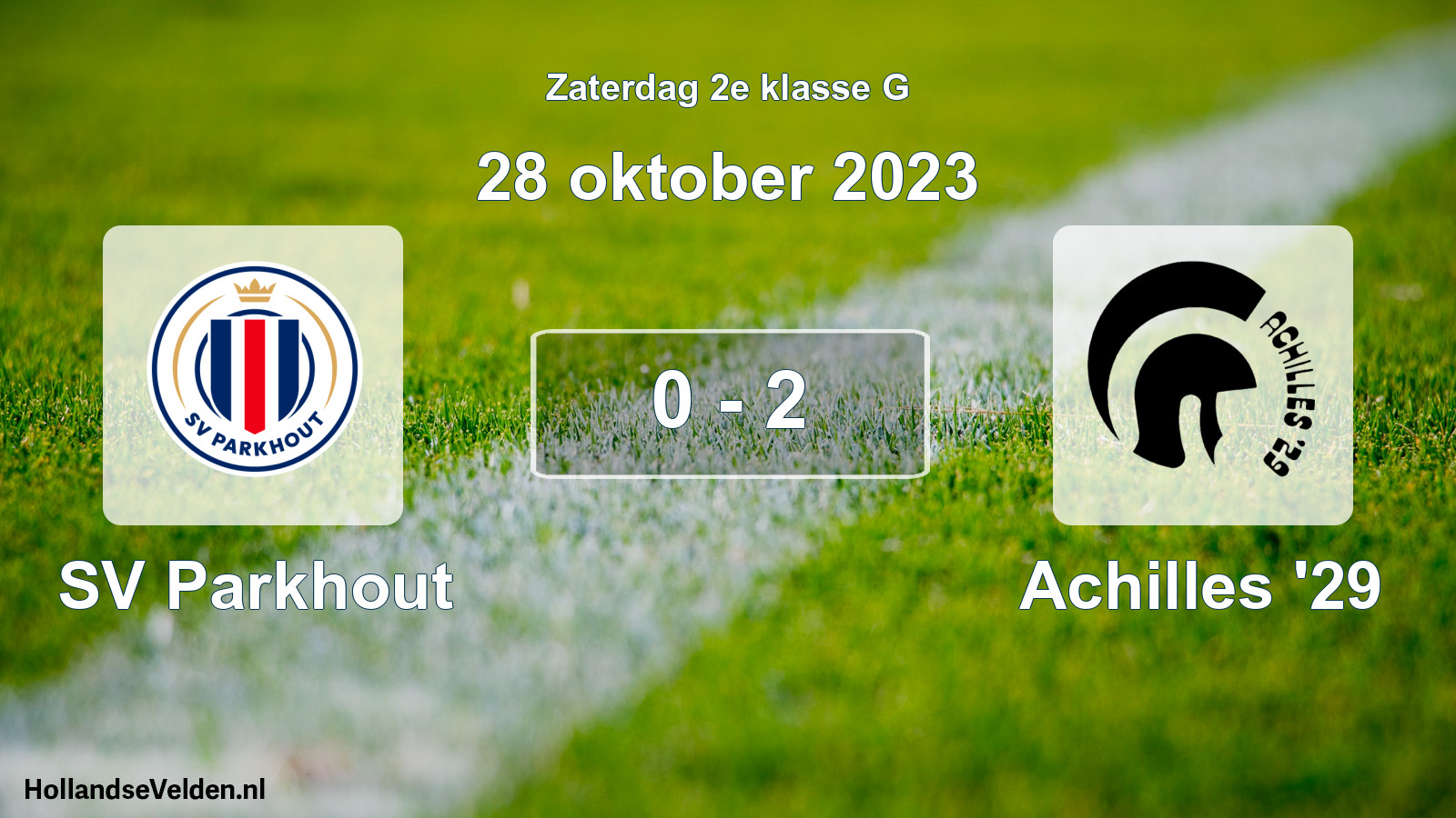Total number of matches played: SV Parkhout - Achilles '29 0 - 2 (28 October 2023)