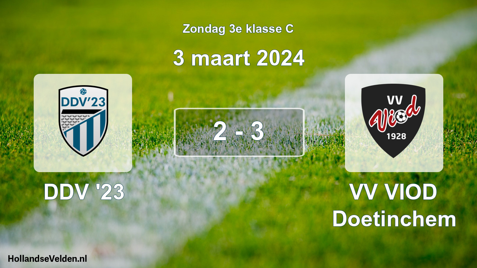 Total number of matches played: DDV '23 - VV VIOD Doetinchem 2 - 3 (3 March 2024)