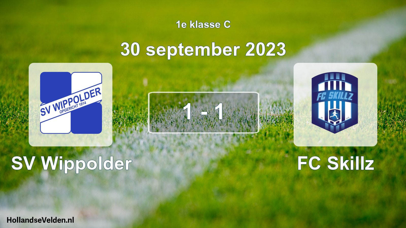 Total number of matches played: SV Wippolder - FC Skillz 1 - 1 (30 September 2023)
