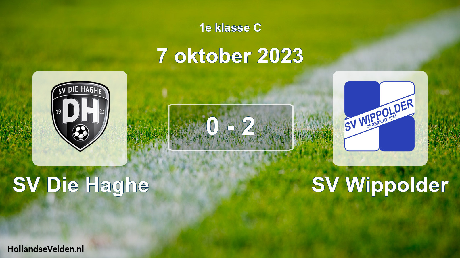 Total number of matches played: SV Die Haghe - SV Wippolder 0 - 2 (7 October 2023)