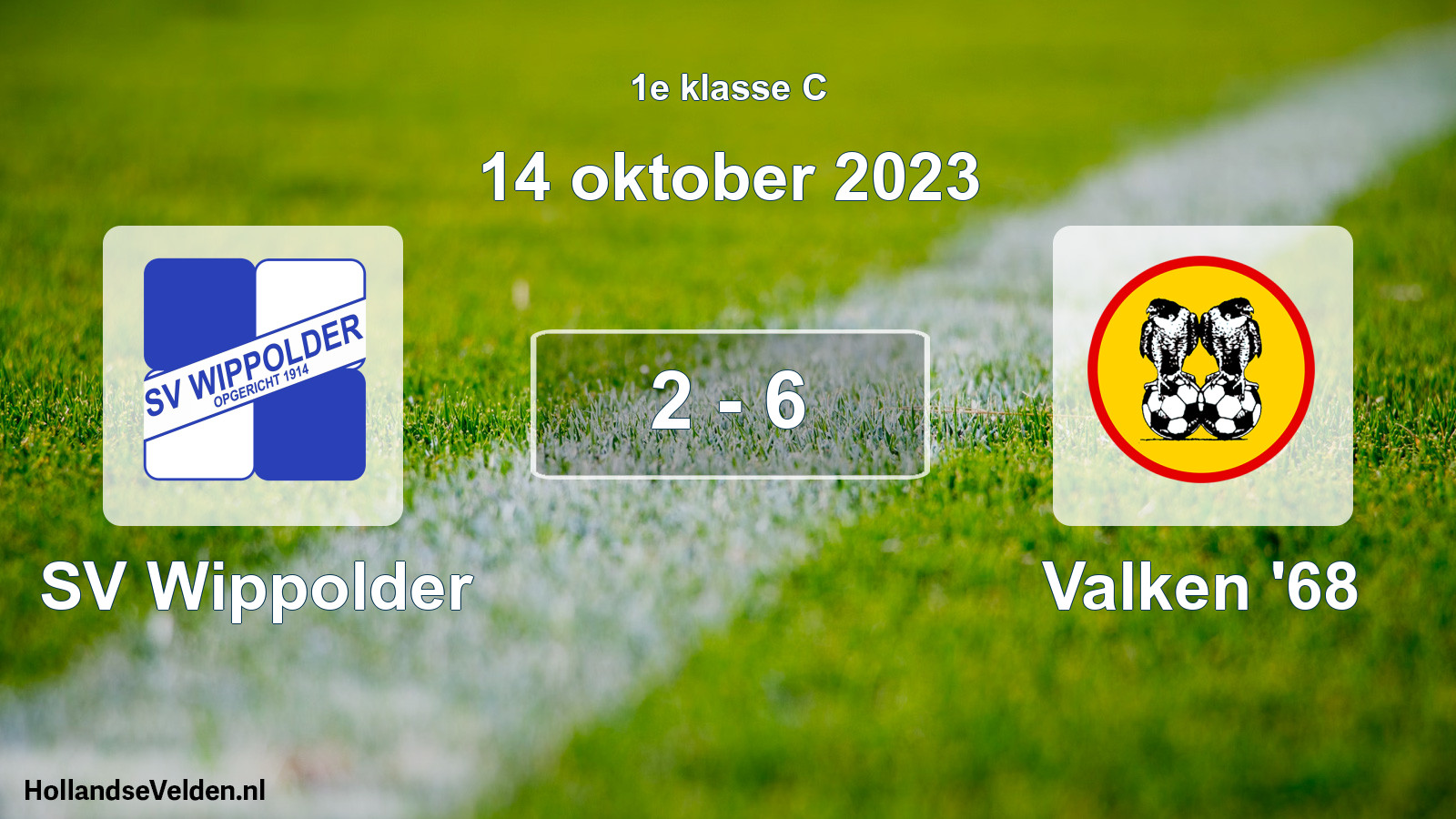 Total number of matches played: SV Wippolder - Valken '68 2 - 6 (14 October 2023)