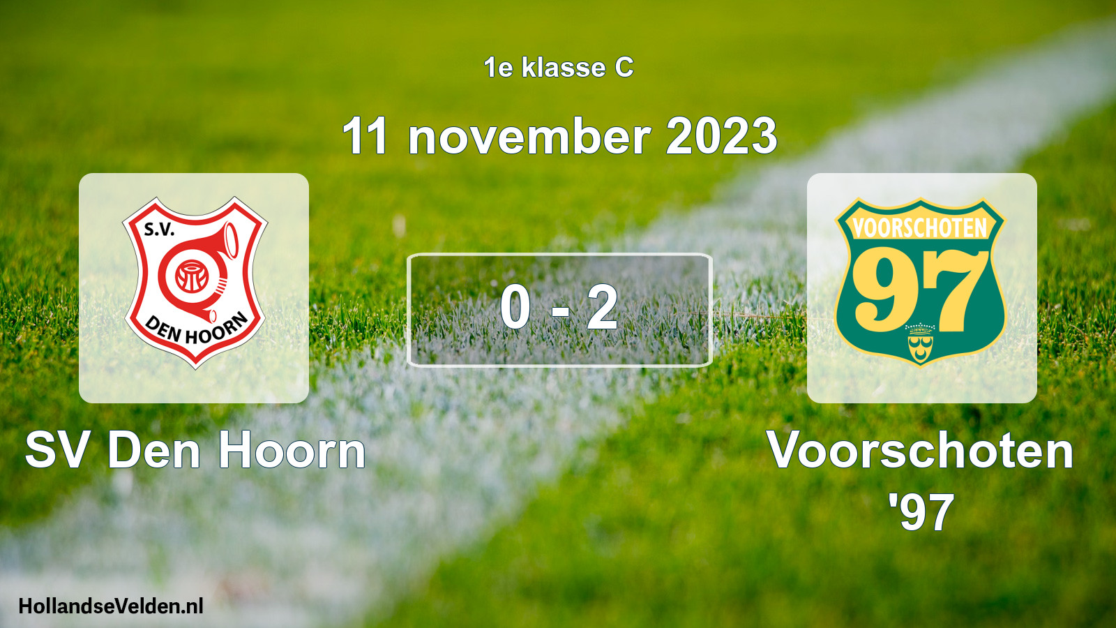 Total number of matches played: SV Den Hoorn - Voorschoten '97 0 - 2 (11 November 2023)