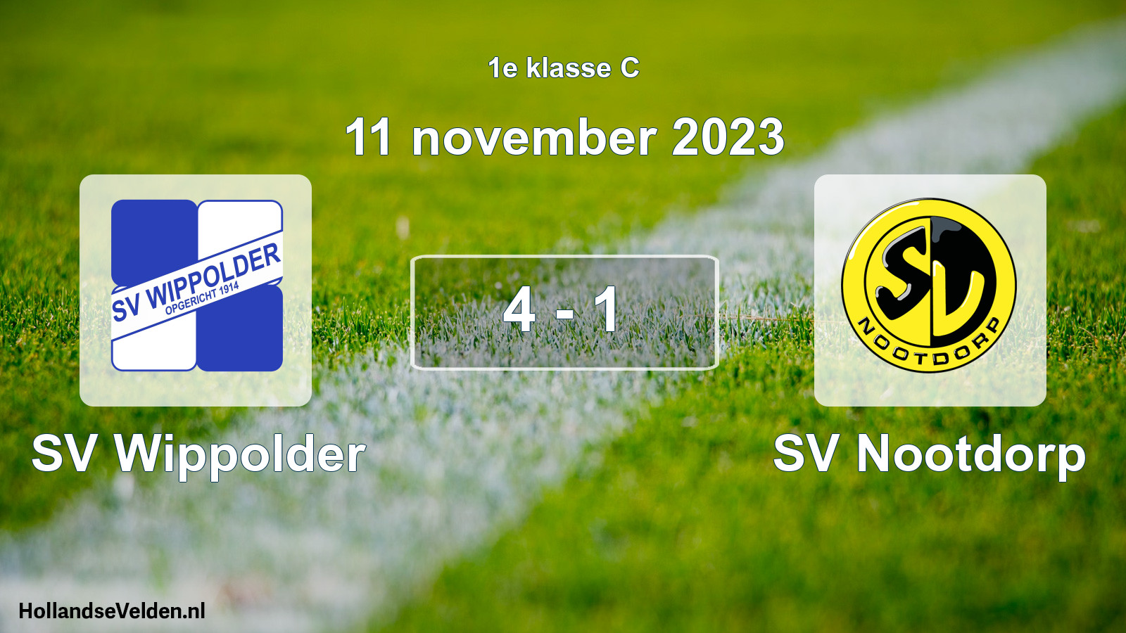 Total number of matches played: SV Wippolder - SV Nootdorp 4 - 1 (11 November 2023)