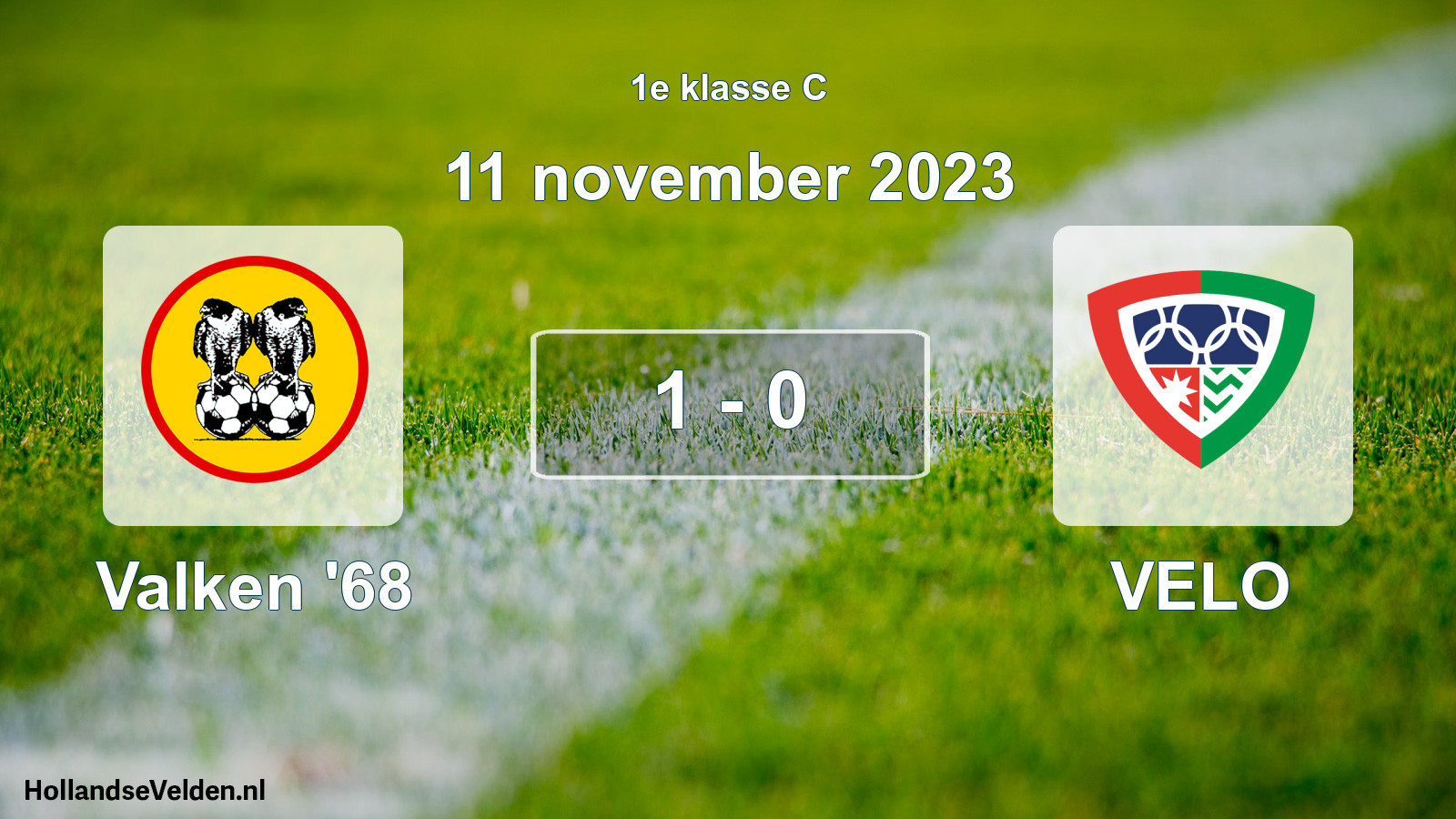 Total number of matches played: Valken '68 - VELO 1 - 0 (11 November 2023)