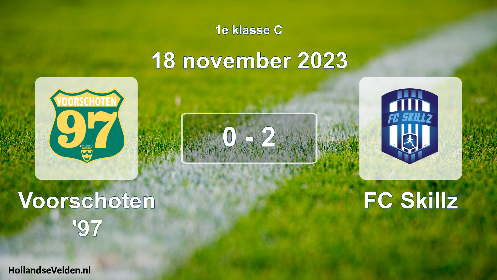 Total number of matches played: Voorschoten '97 - FC Skillz 0 - 2 (18 November 2023)