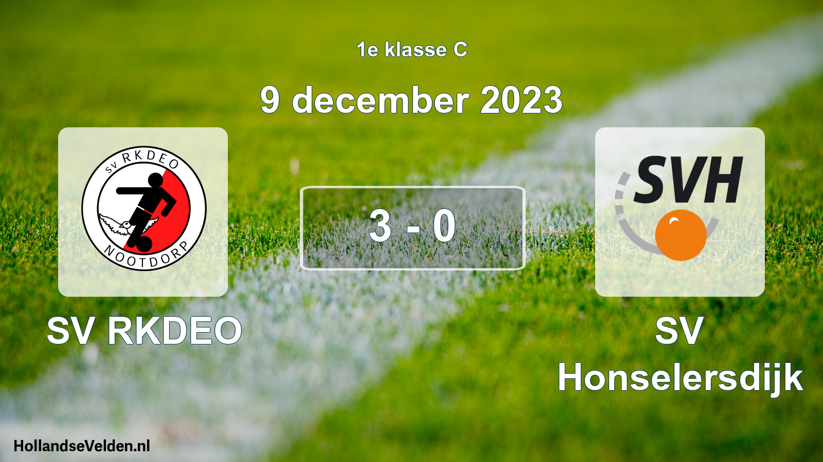 Total number of matches played: SV RKDEO - SV Honselersdijk 3 - 0 (9 December 2023)