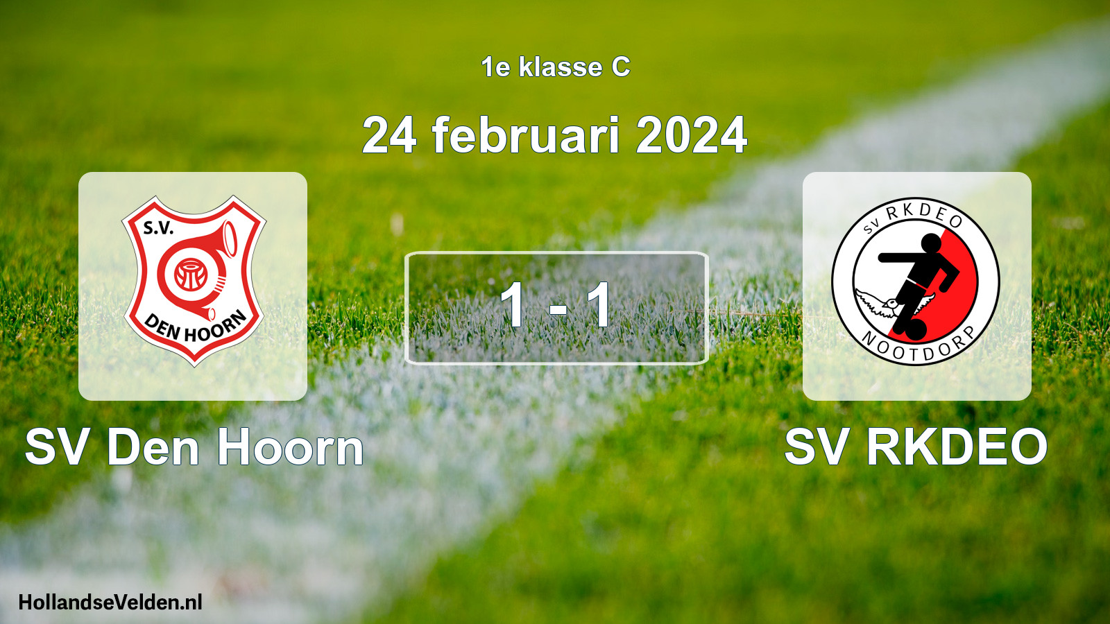 Total number of matches played: SV Den Hoorn - SV RKDEO 1 - 1 (24 February 2024)