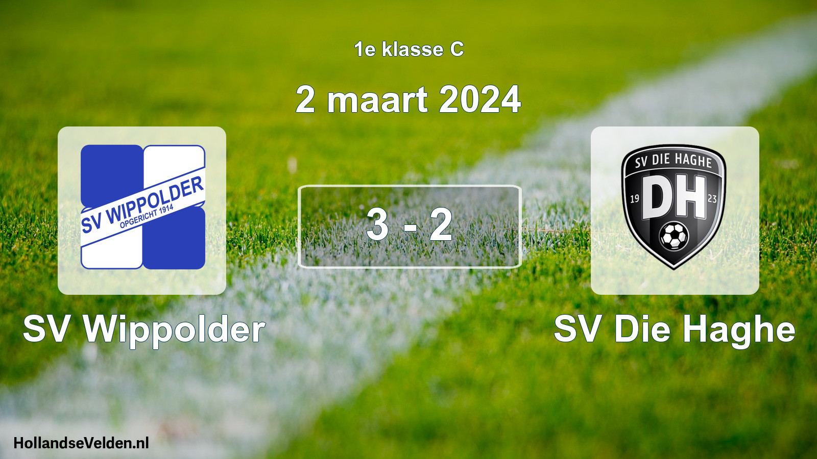 Total number of matches played: SV Wippolder - SV Die Haghe 3 - 2 (2 March 2024)