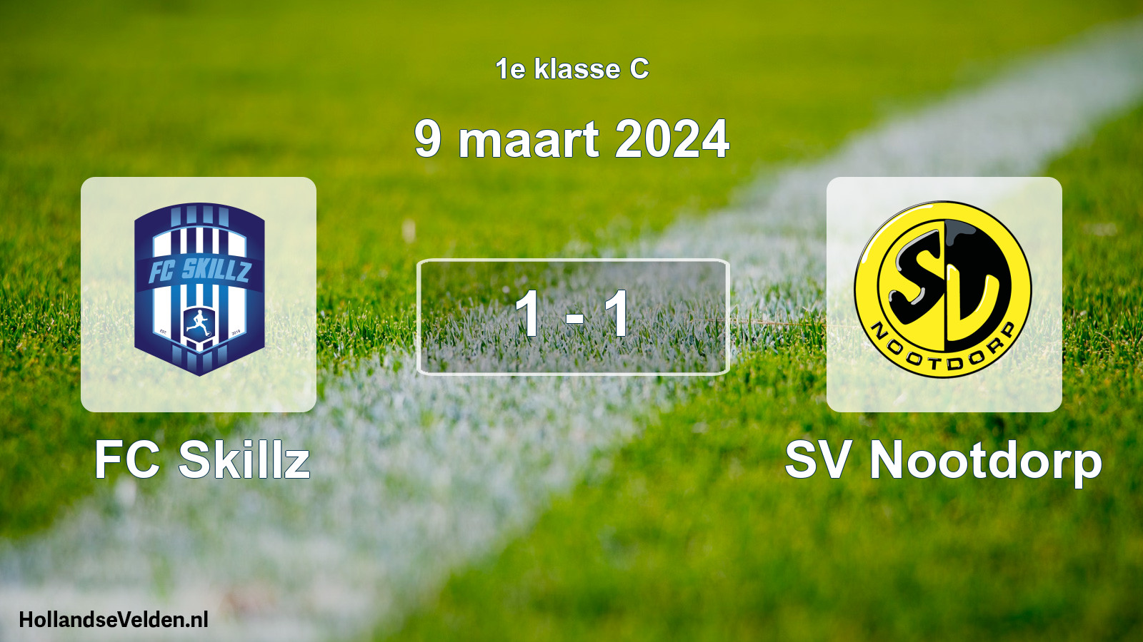 Total number of matches played: FC Skillz - SV Nootdorp 1 - 1 (9 March 2024)