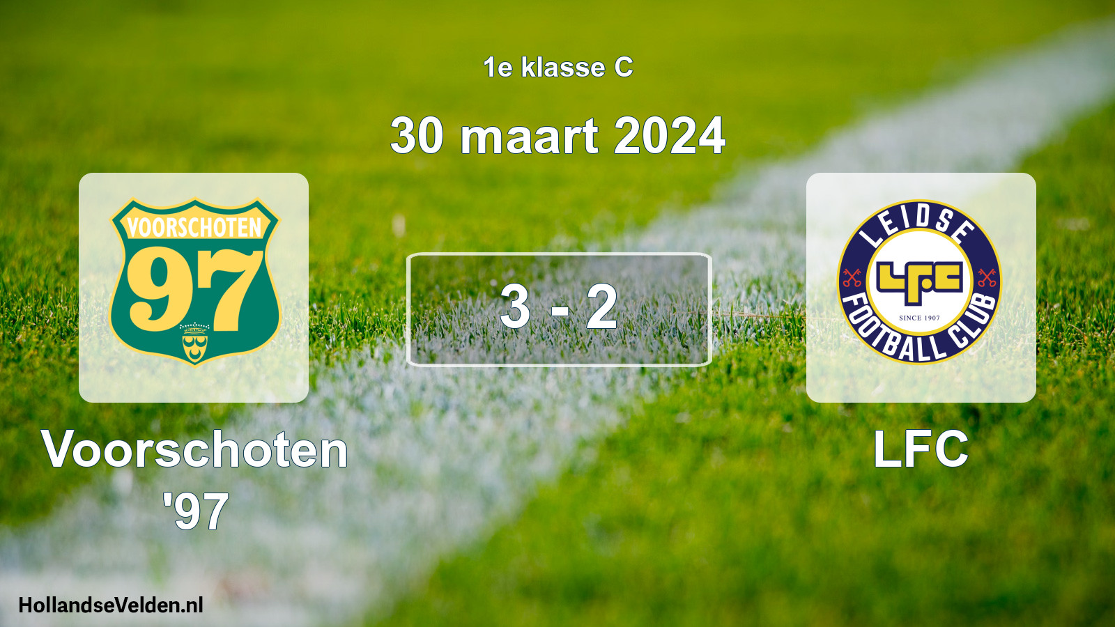 Total number of matches played: Voorschoten '97 - LFC 3 - 2 (30 March 2024)