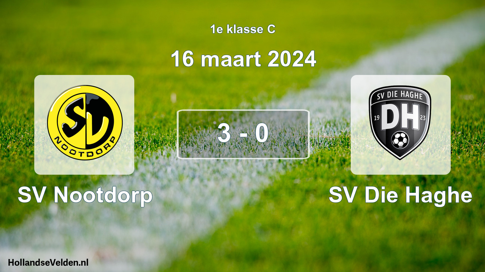 Total number of matches played: SV Nootdorp - SV Die Haghe 3 - 0 (16 March 2024)