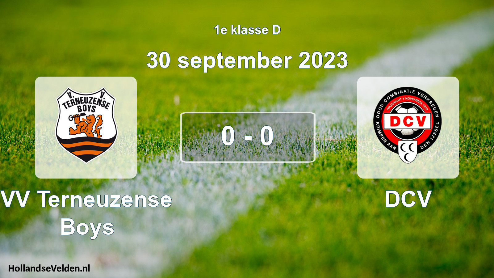Total number of matches played: VV Terneuzense Boys - DCV 0 - 0 (30 September 2023)