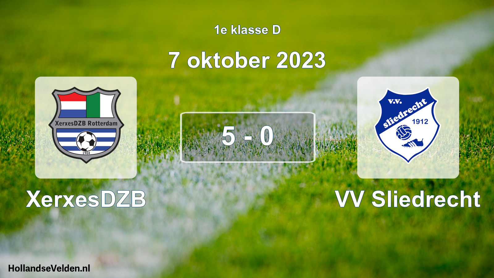 Total number of matches played: XerxesDZB - VV Sliedrecht 5 - 0 (7 October 2023)