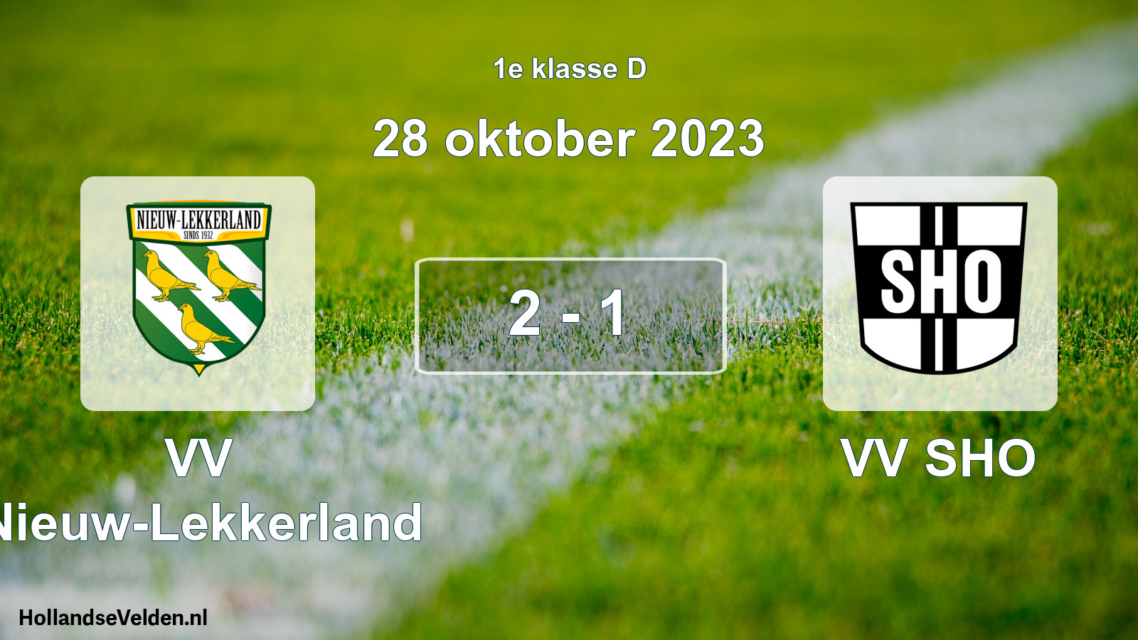 Total number of matches played: VV Nieuw-Lekkerland - VV SHO 2 - 1 (28 October 2023)