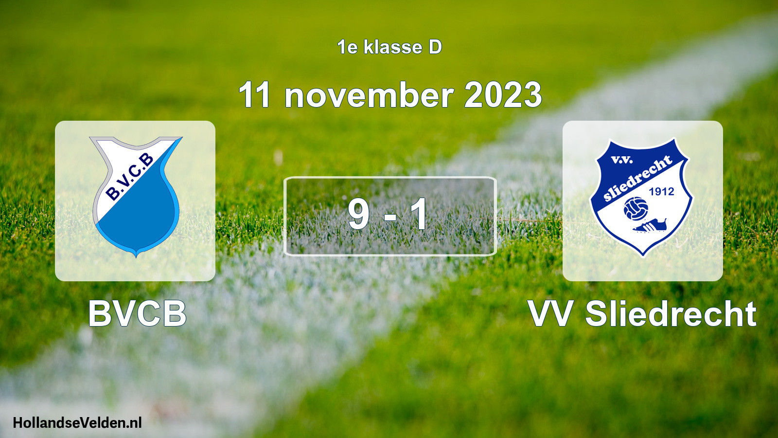 Total number of matches played: BVCB - VV Sliedrecht 9 - 1 (11 November 2023)