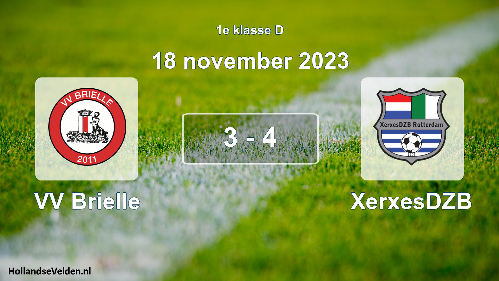 Total number of matches played: VV Brielle - XerxesDZB 3 - 4 (18 November 2023)