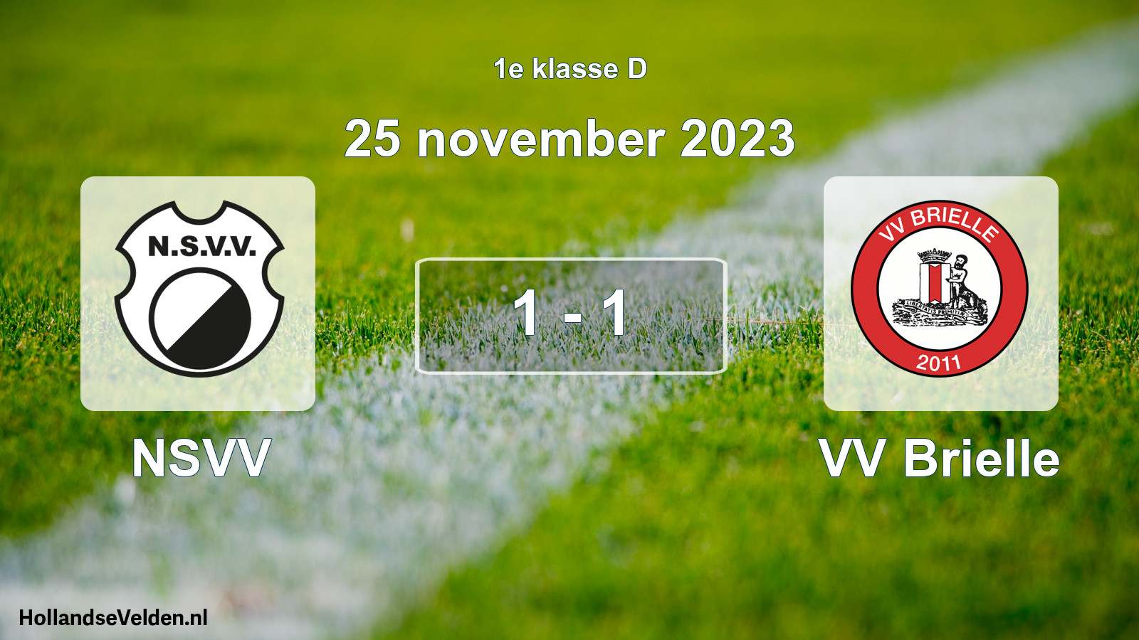 Total number of matches played: NSVV - VV Brielle 1 - 1 (25 November 2023)