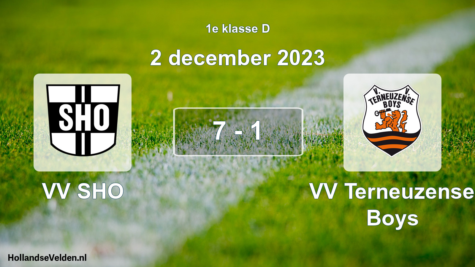 Total number of matches played: VV SHO - VV Terneuzense Boys 7 - 1 (2 December 2023)