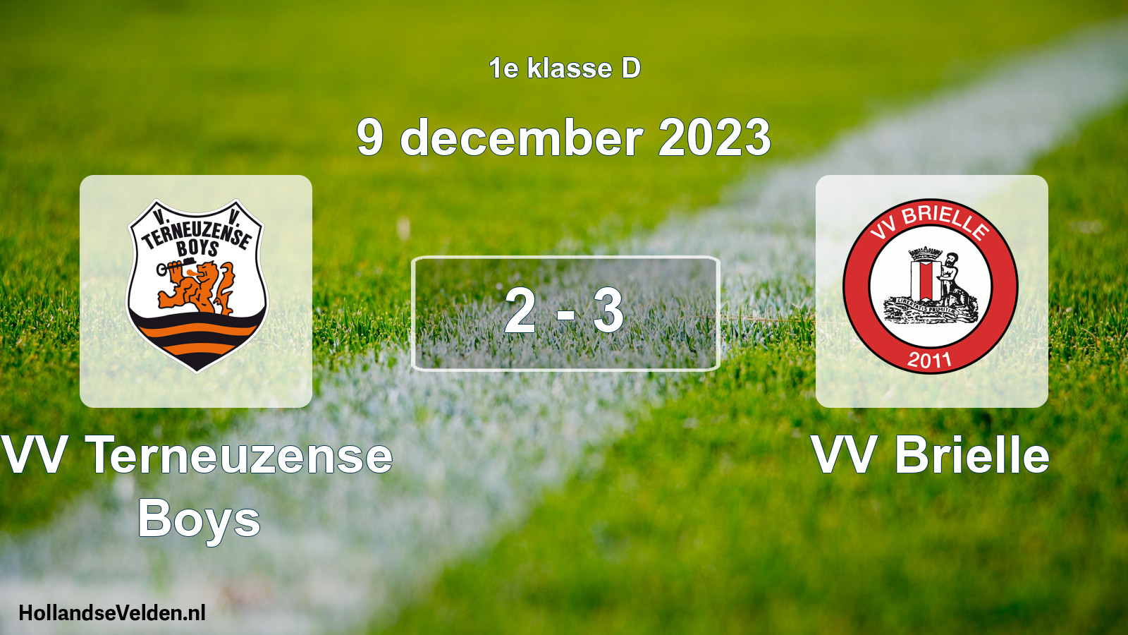 Total number of matches played: VV Terneuzense Boys - VV Brielle 2 - 3 (9 December 2023)