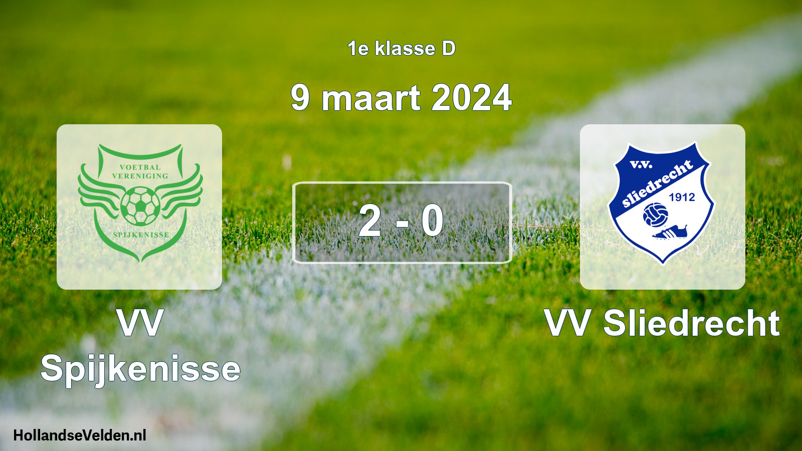 Total number of matches played: VV Spijkenisse - VV Sliedrecht 2 - 0 (9 March 2024)