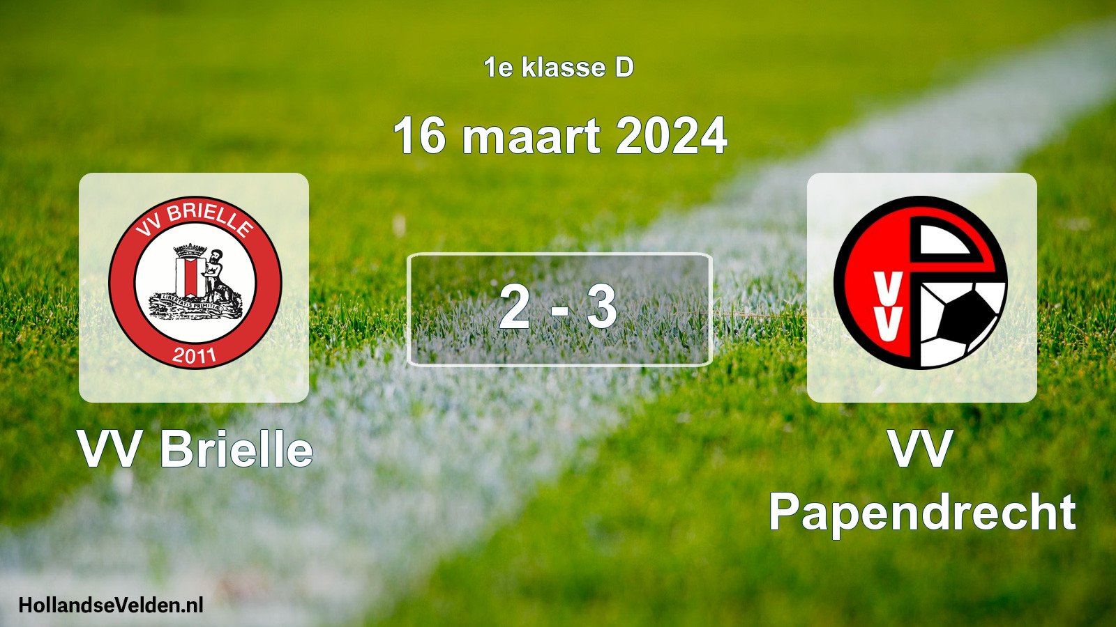 Total number of matches played: VV Brielle - VV Papendrecht 2 - 3 (16 March 2024)