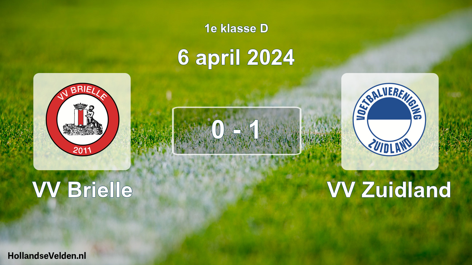 Total number of matches played: VV Brielle - VV Zuidland 0 - 1 (6 April 2024)