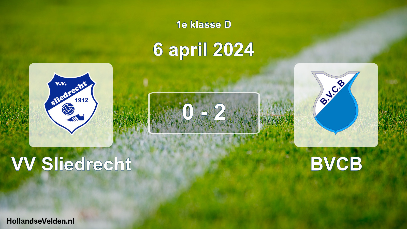 Total number of matches played: VV Sliedrecht - BVCB 0 - 2 (6 April 2024)