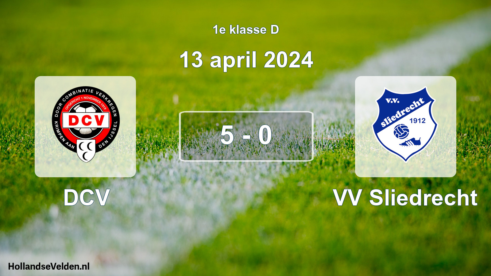 Total number of matches played: DCV - VV Sliedrecht 5 - 0 (13 April 2024)