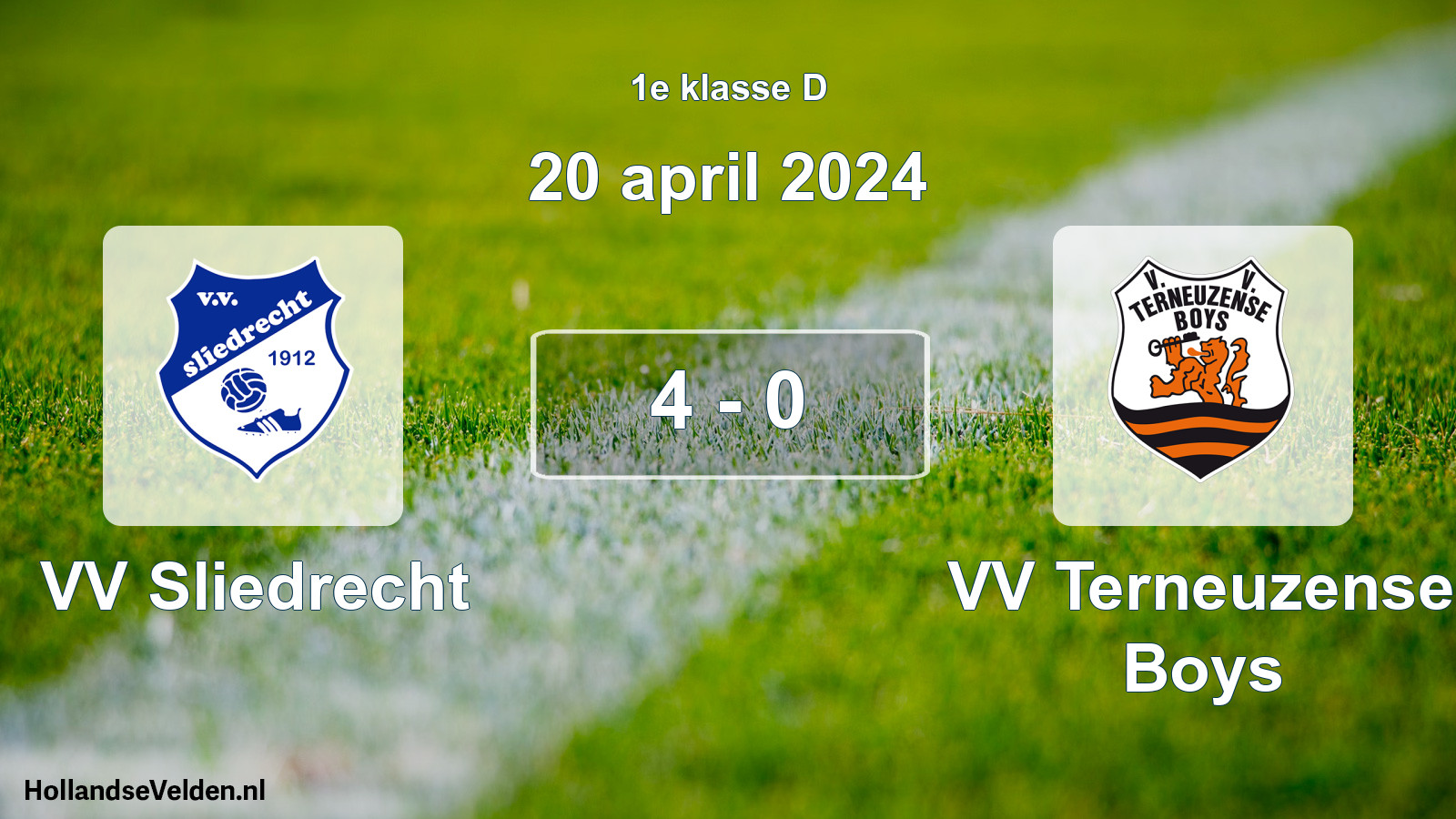 Total number of matches played: VV Sliedrecht - VV Terneuzense Boys 4 - 0 (20 April 2024)