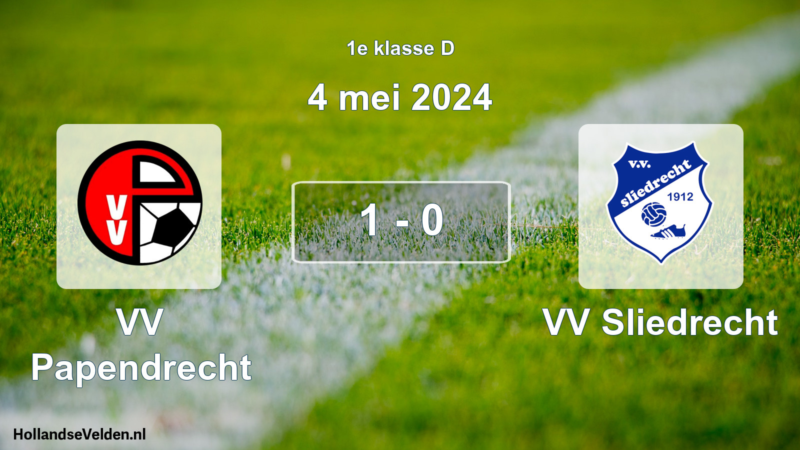 Total number of matches played: VV Papendrecht - VV Sliedrecht 1 - 0 (4 May 2024)