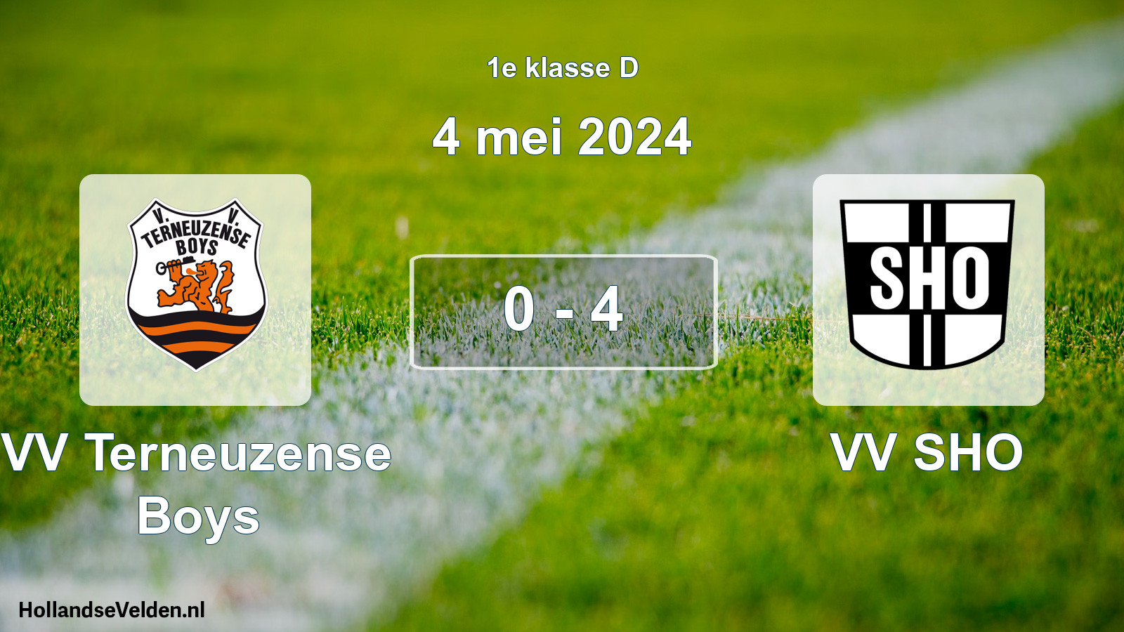 Total number of matches played: VV Terneuzense Boys - VV SHO 0 - 4 (4 May 2024)
