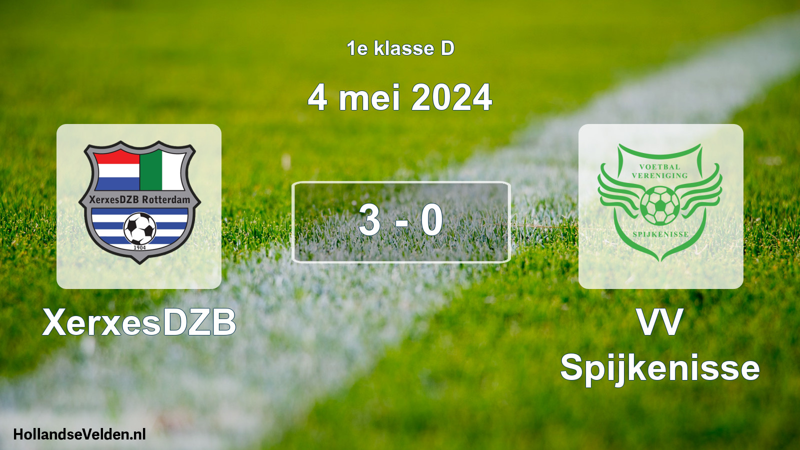 Total number of matches played: XerxesDZB - VV Spijkenisse 3 - 0 (4 May 2024)