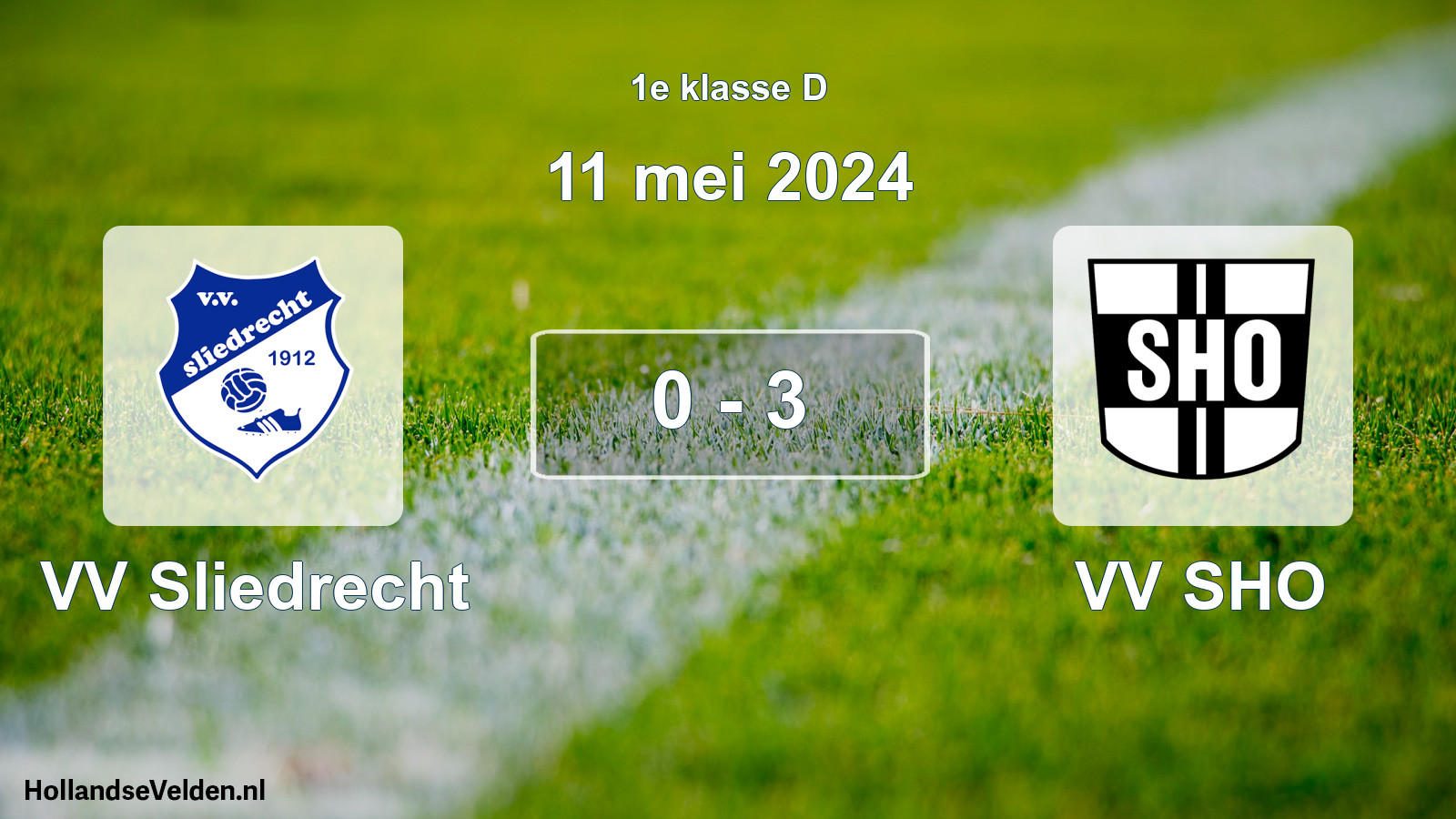 Total number of matches played: VV Sliedrecht - VV SHO 0 - 3 (11 May 2024)