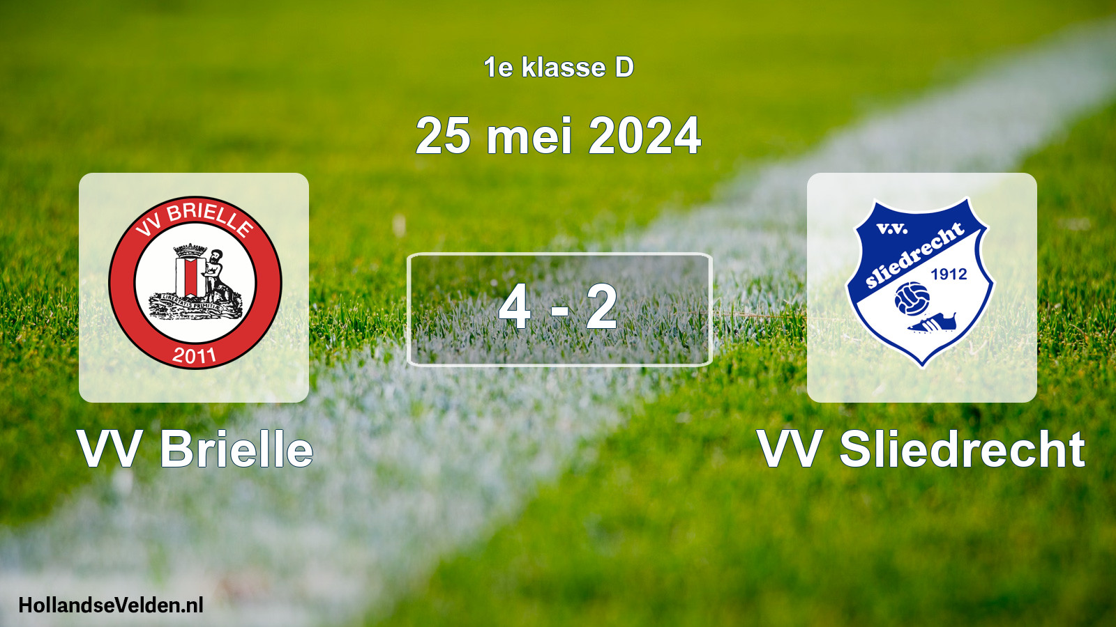 Total number of matches played: VV Brielle - VV Sliedrecht 4 - 2 (25 May 2024)