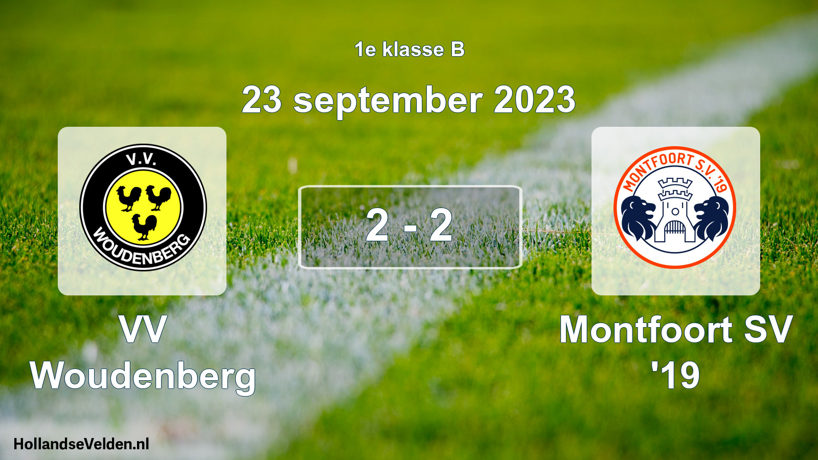Total number of matches played: VV Woudenberg - Montfoort SV '19 2 - 2 (23 September 2023)