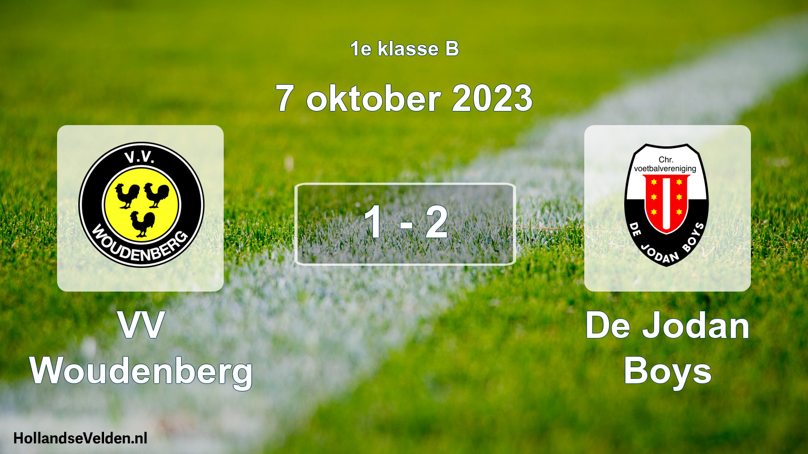 Total number of matches played: VV Woudenberg - De Jodan Boys 1 - 2 (7 October 2023)