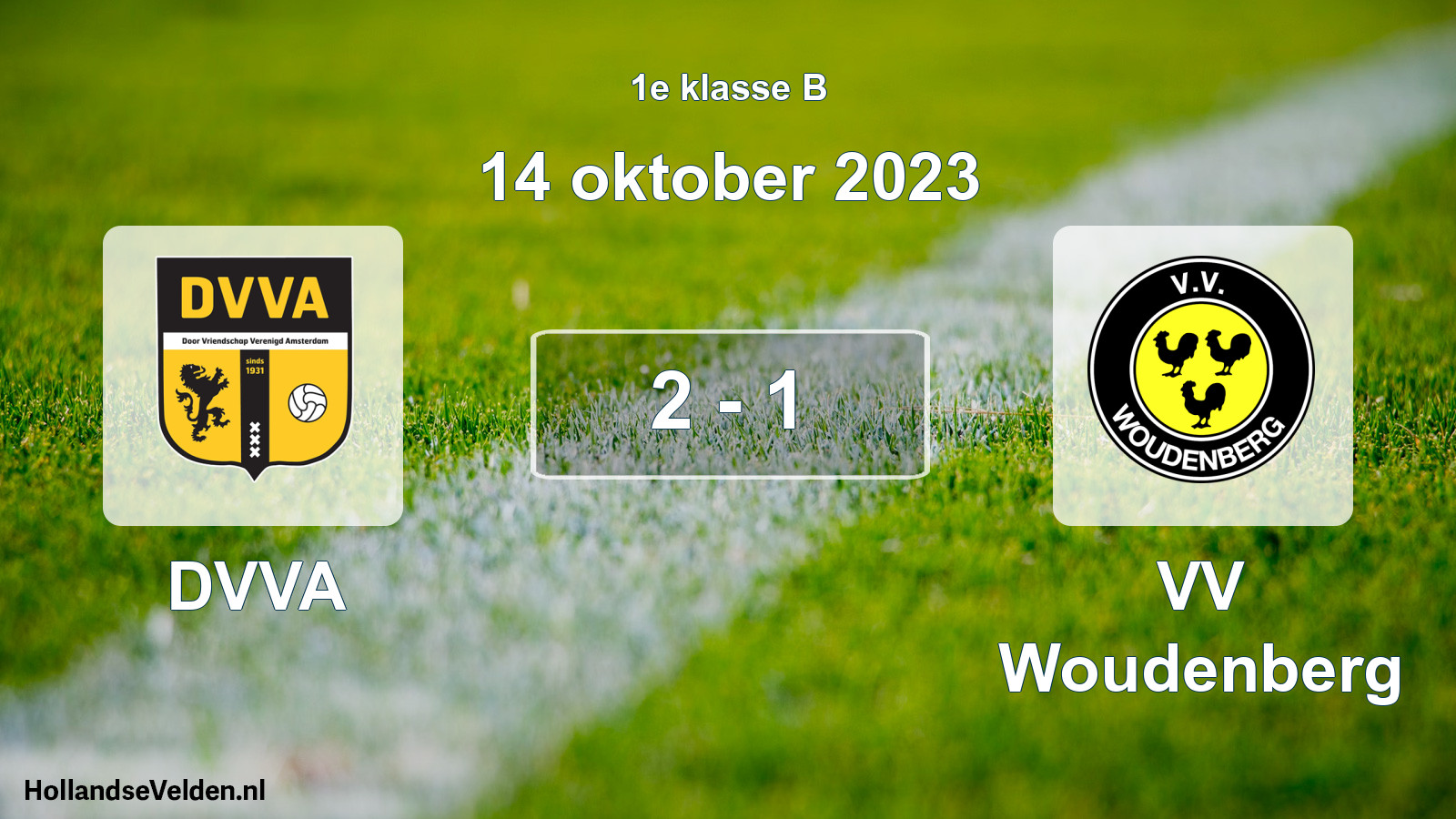 Total number of matches played: DVVA - VV Woudenberg 2 - 1 (14 October 2023)