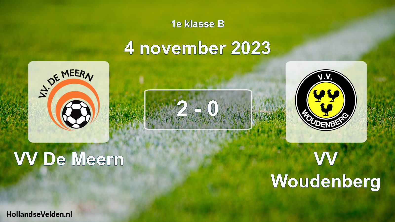 Total number of matches played: VV De Meern - VV Woudenberg 2 - 0 (4 November 2023)