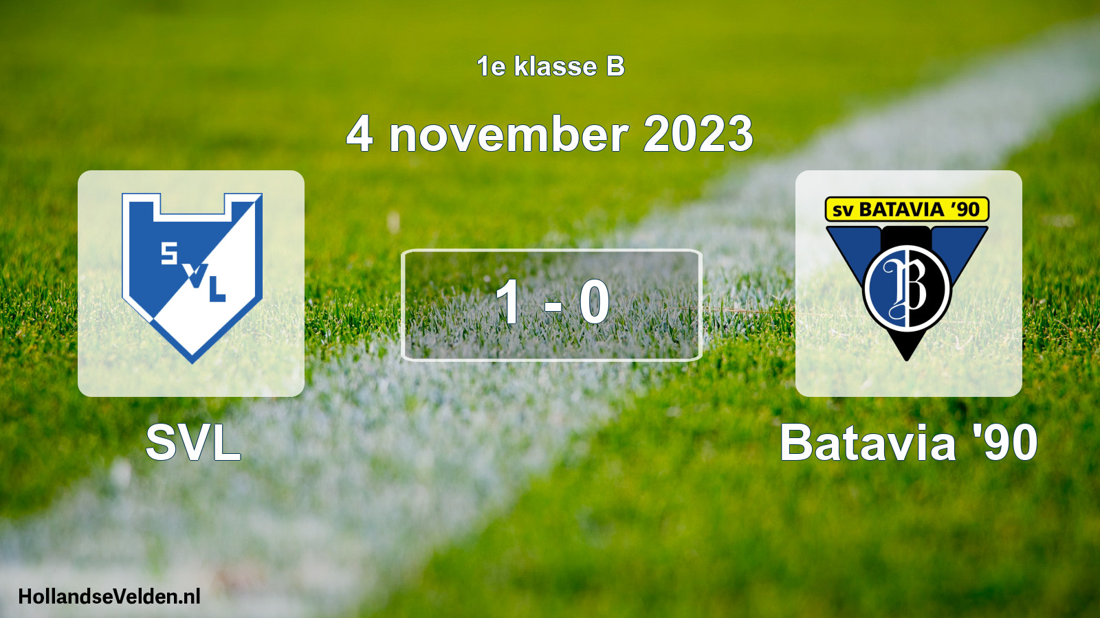 Total number of matches played: SVL - Batavia '90 1 - 0 (4 November 2023)
