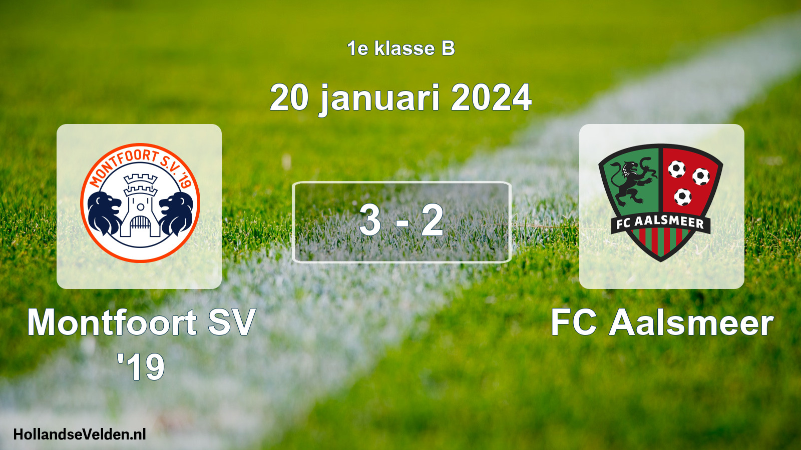 Total number of matches played: Montfoort SV '19 - FC Aalsmeer 3 - 2 (20 January 2024)