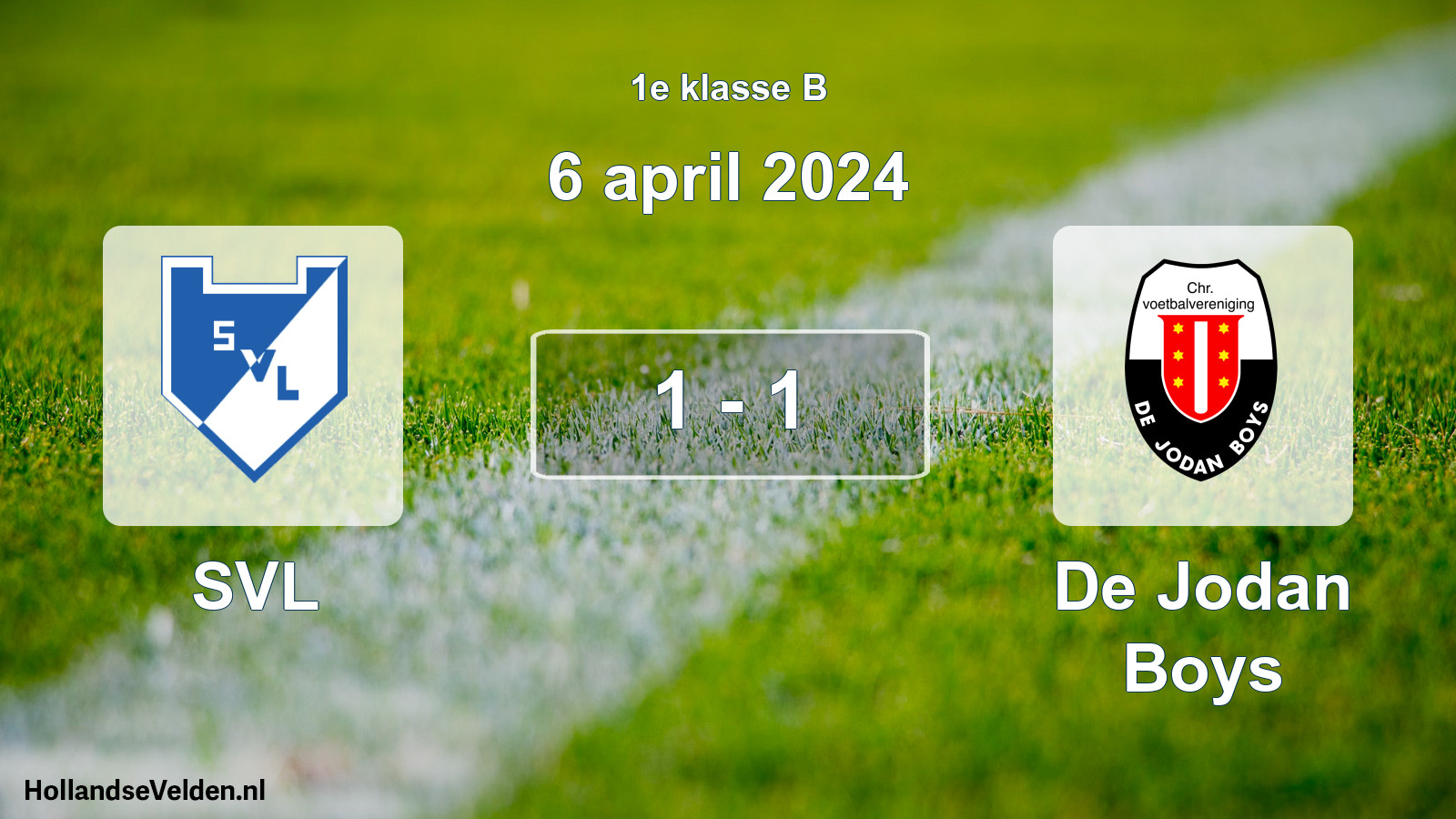 Total number of matches played: SVL - De Jodan Boys 1 - 1 (6 April 2024)