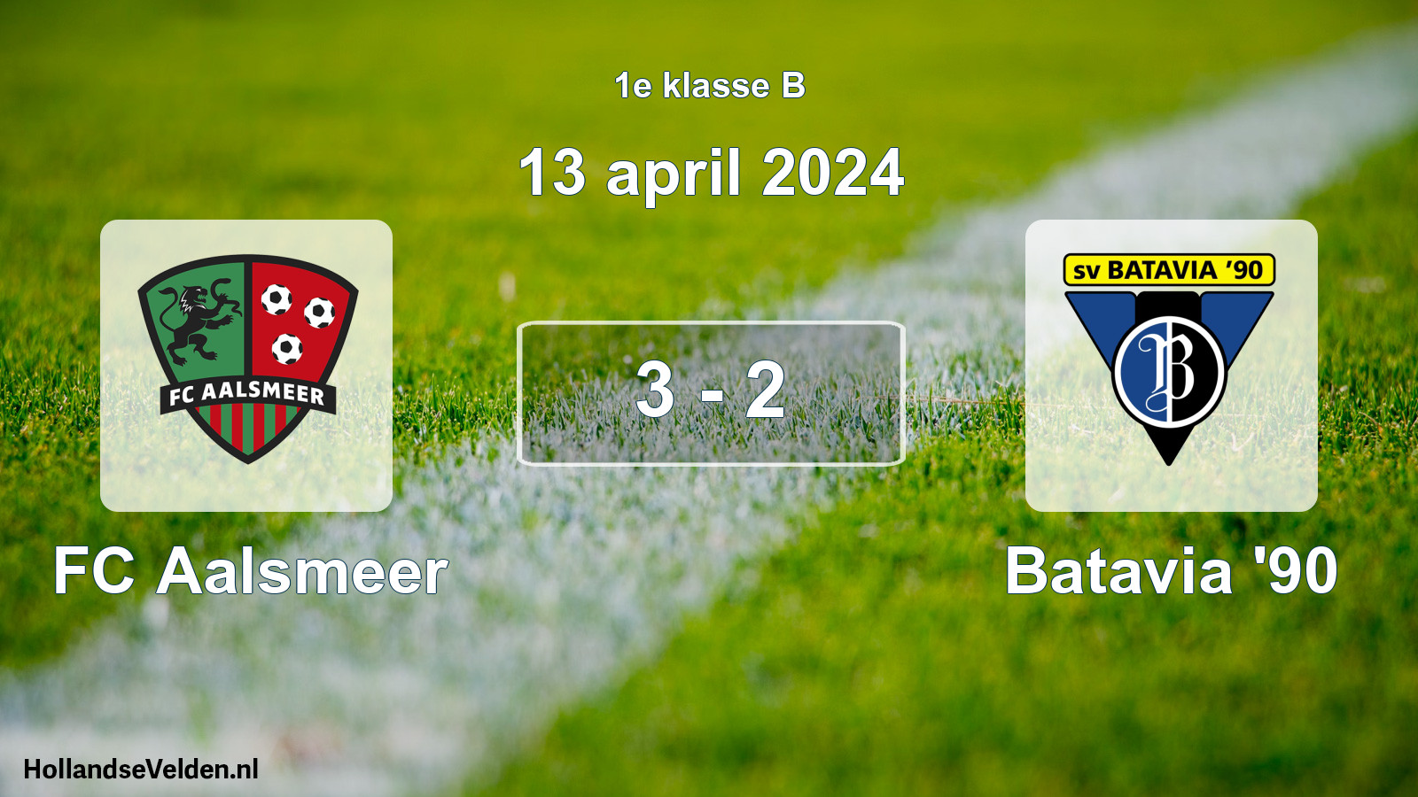 Total number of matches played: FC Aalsmeer - Batavia '90 3 - 2 (13 April 2024)