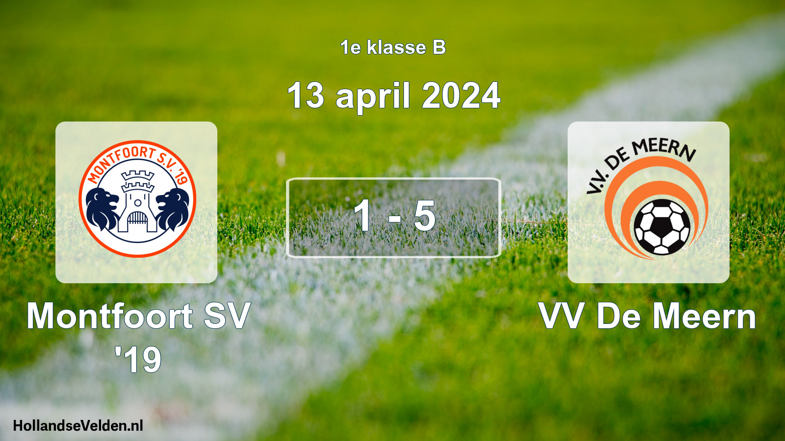 Total number of matches played: Montfoort SV '19 - VV De Meern 1 - 5 (13 April 2024)