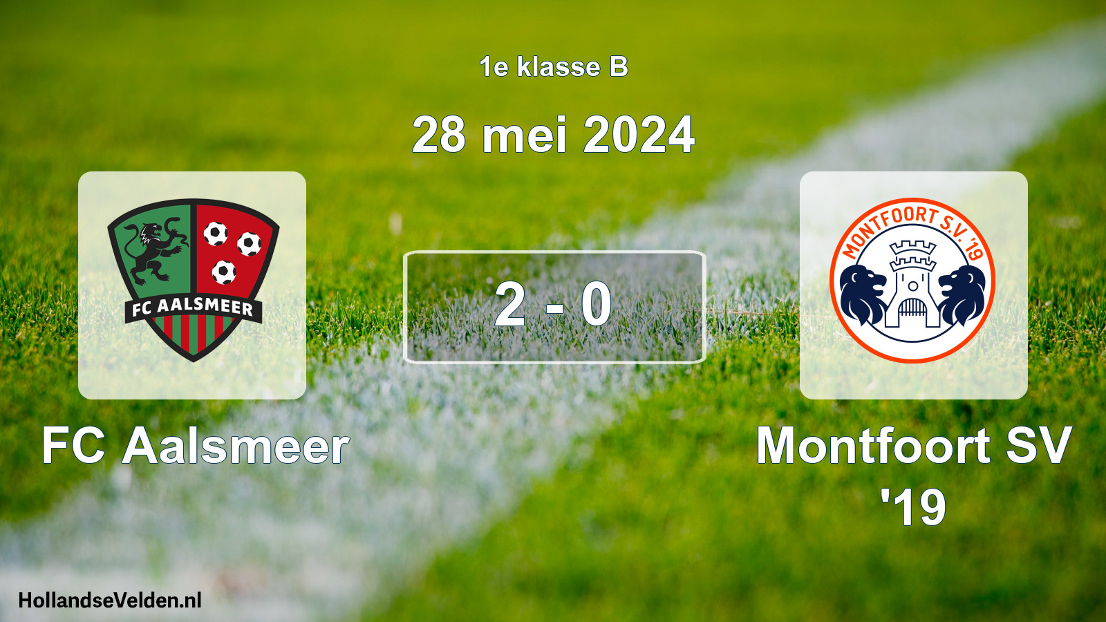 Total number of matches played: FC Aalsmeer - Montfoort SV '19 2 - 0 (28 May 2024)