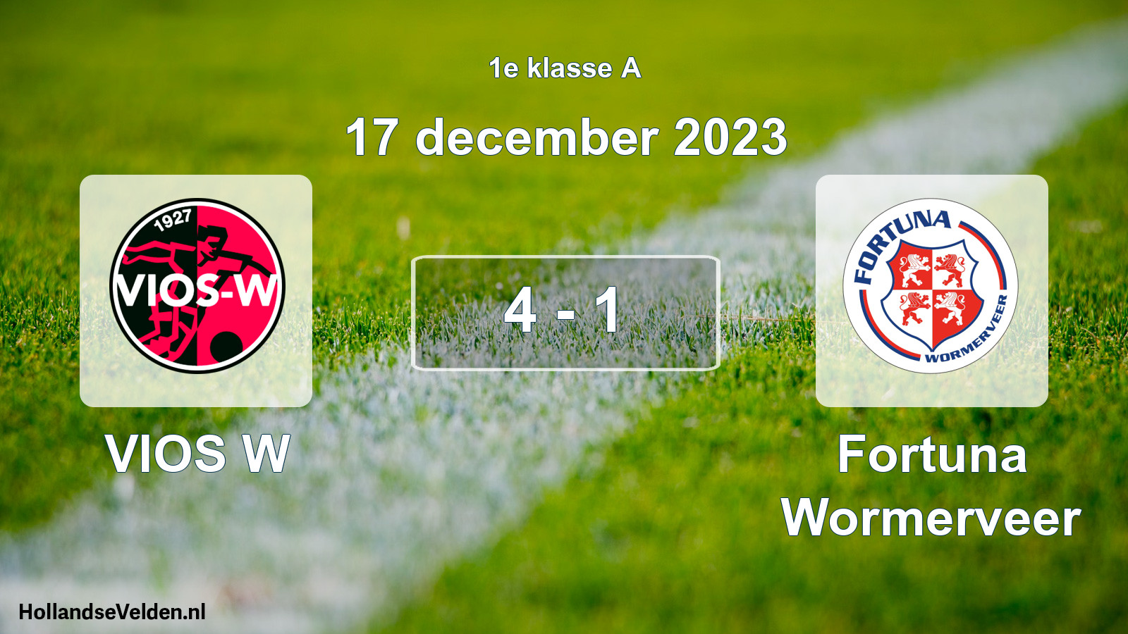 Total number of matches played: VIOS W - Fortuna Wormerveer 4 - 1 (17 December 2023)