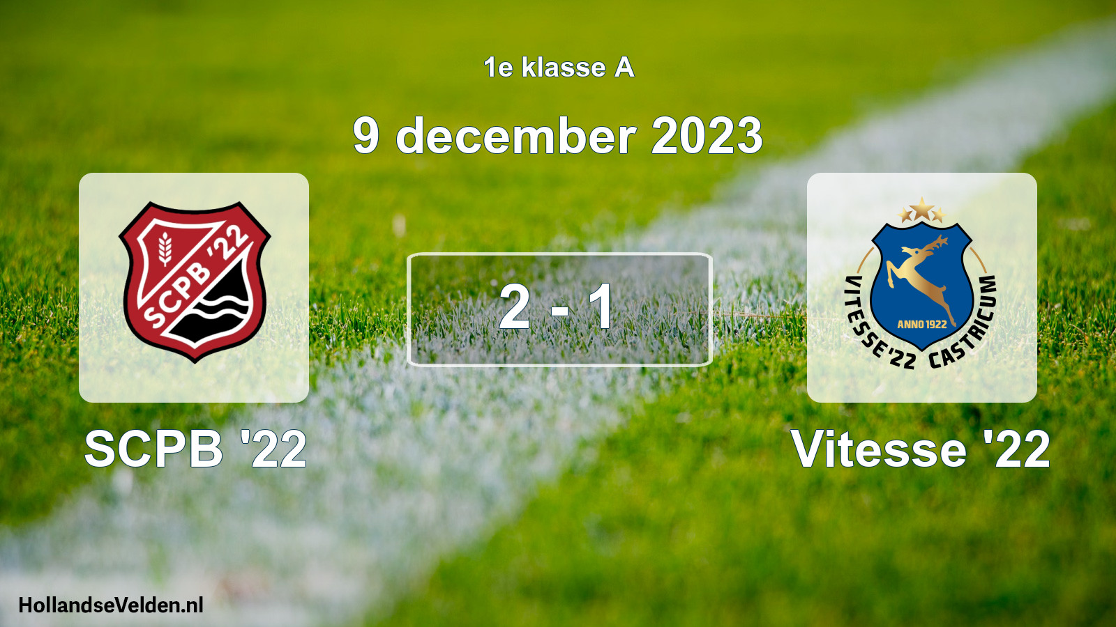 Total number of matches played: SCPB '22 - Vitesse '22 2 - 1 (9 December 2023)