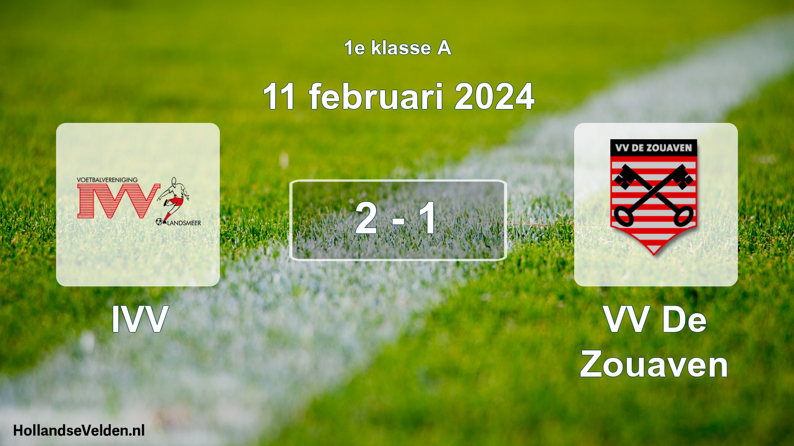 Total number of matches played: IVV - VV De Zouaven 2 - 1 (11 February 2024)