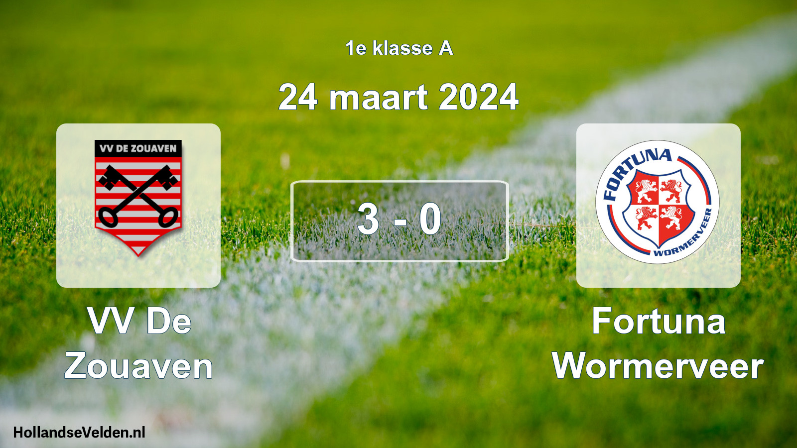 Total number of matches played: VV De Zouaven - Fortuna Wormerveer 3 - 0 (24 March 2024)