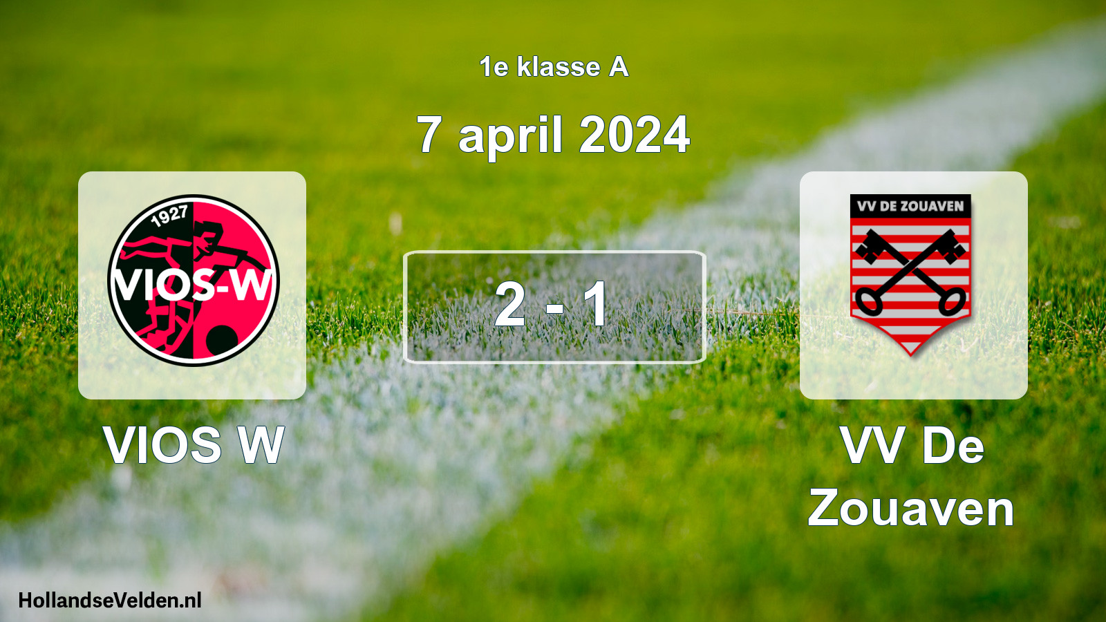 Total number of matches played: VIOS W - VV De Zouaven 2 - 1 (7 April 2024)